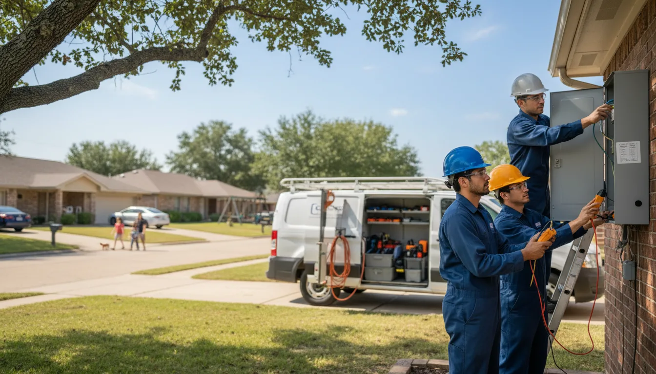 Certified electrician providing emergency electrical services in Melvin, TX